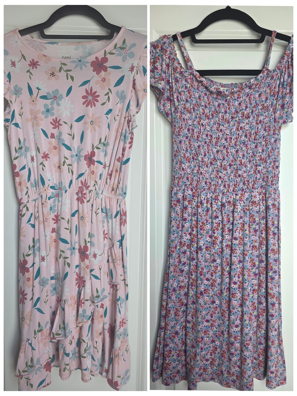 Girls Sz 8/10 Floral Midi Dress Duo